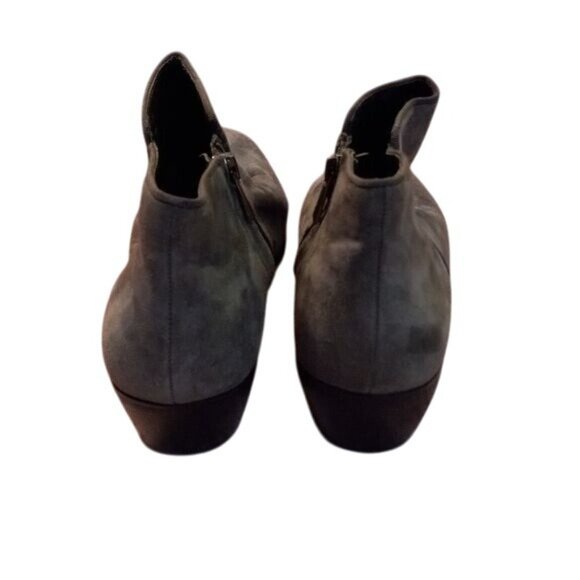 Sam Edelman Size 8 Gray Suede Chelsea Ankle Boots Booties Side Zippers Shoes - Picture 5 of 12